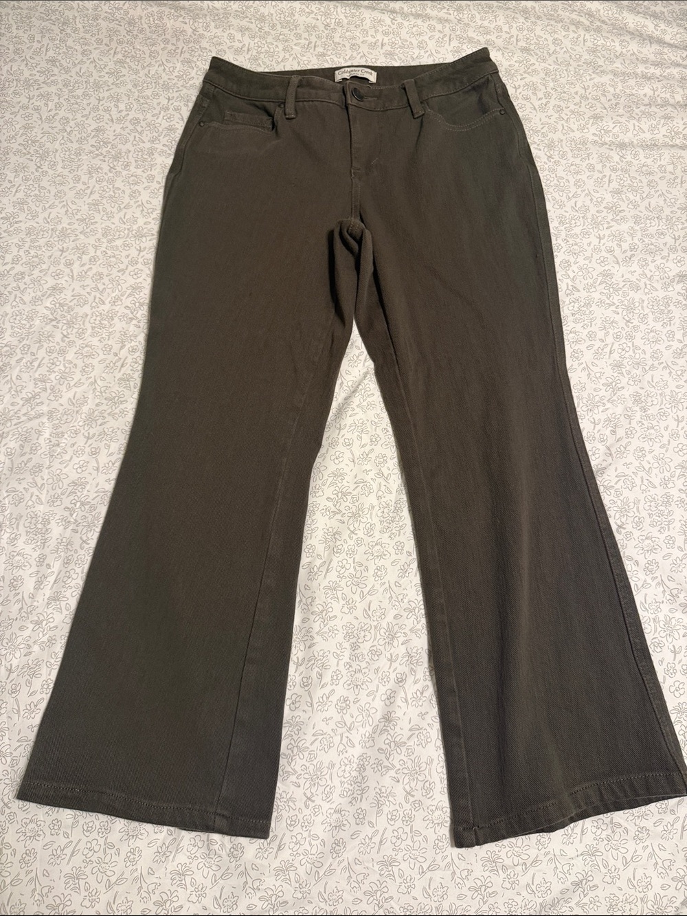 Women’s Coldwater Creek Olive Green Flared Jeans